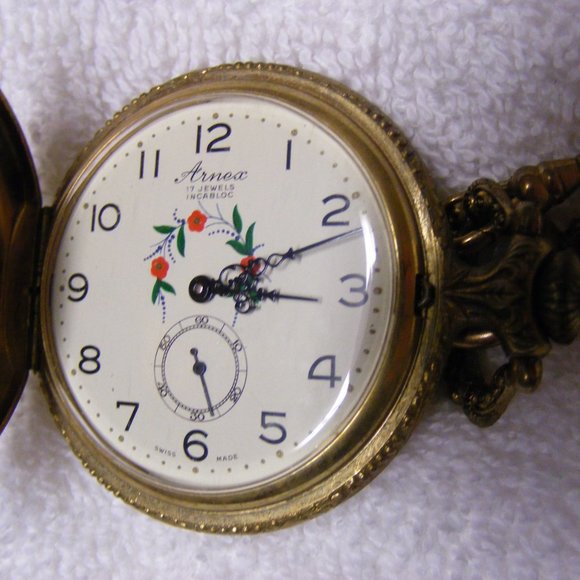 Arnex Hunting Pocket Watch Mens or Womens Mechanical Vintage - Picture 5 of 8